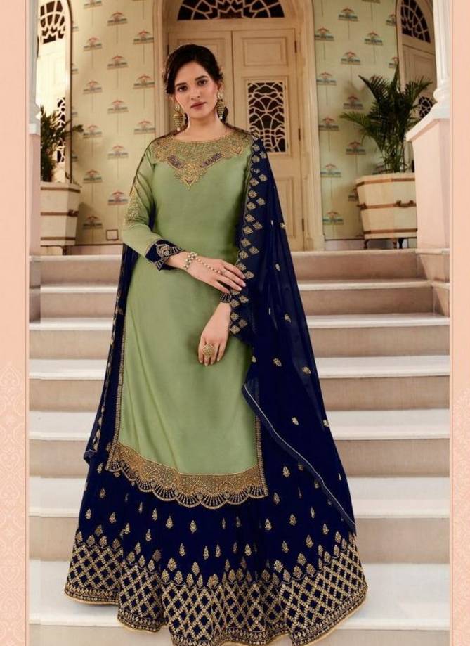 MOHINI FASHION Glamour - 91 Latest Heavy wedding Wear Georgatte Rangol And Net Embroidery Work Designer Salwar Suit Collection